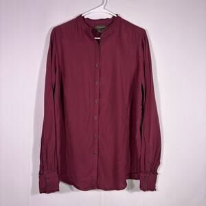 Ariat Deep Burgundy Women's Button Down Shirt Size XL 0037